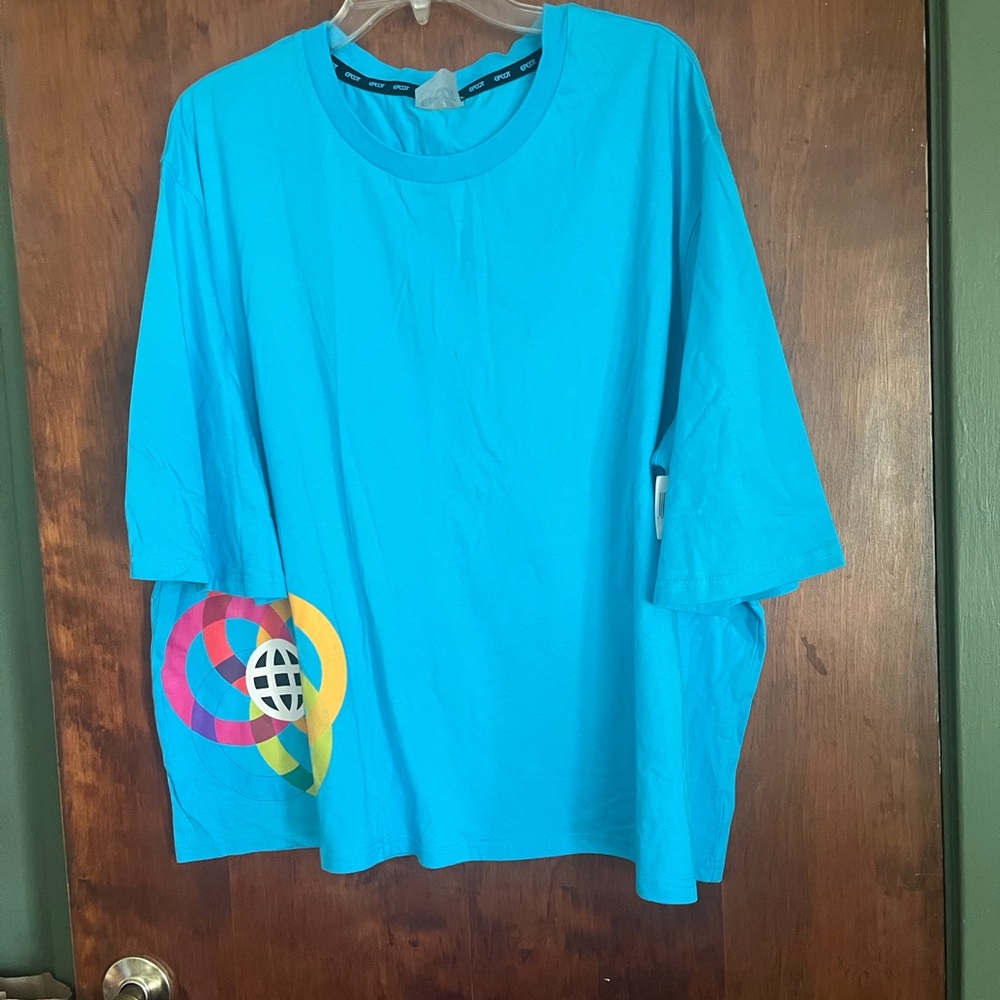Women's EPCOT Bright Turquoise Graphic Jersey Top